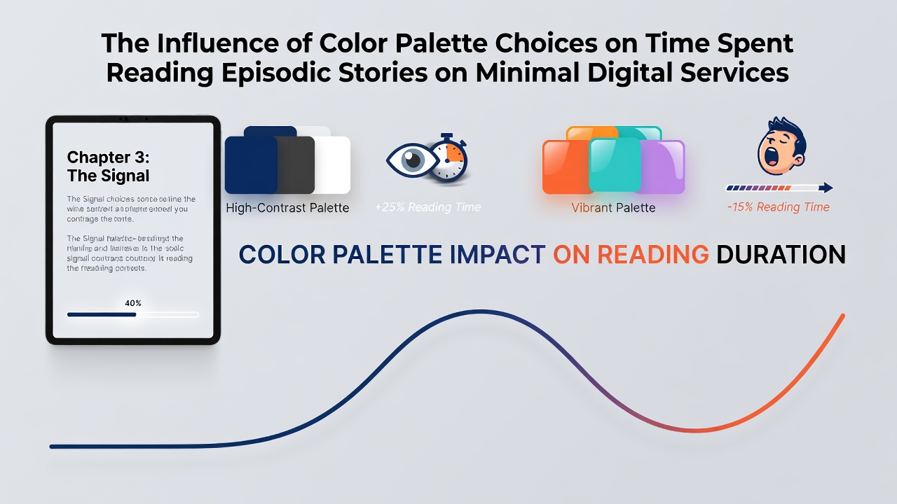 The Influence of Color Palette Choices on Time Spent Reading Episodic Stories on Minimal Digital Services